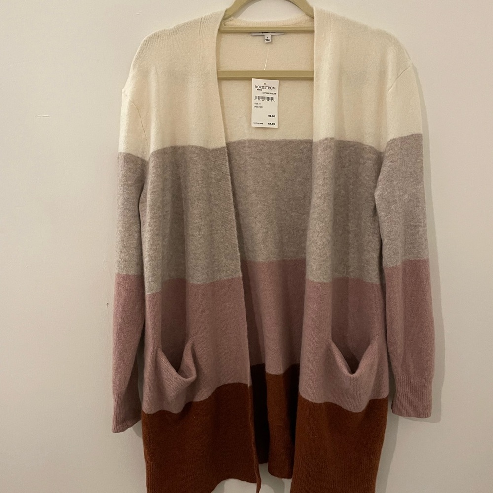 Madewell color block cardigan